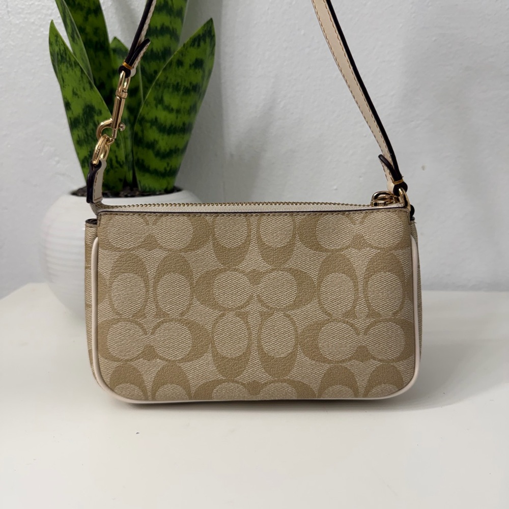 Coach Beige Floral Clutch with Pink and Yellow Accents - Picture 3 of 4